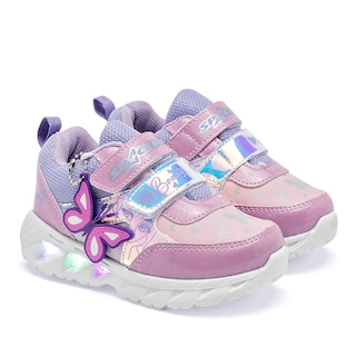 Foto 2 | Foto 2 | Space Boys Tenis Urbano Para Niña Rosa Lila Con Luces