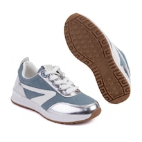 Tenis Original Penguin Style Daisy Azul Demin Para Niña