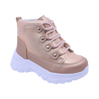 Foto 1 | Foto 1 | Tenis Botín Coqueta y Audaz Oro Rosado Ajuste de Agujeta para Bebé