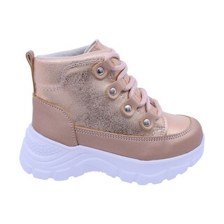 Foto 2 | Foto 2 | Tenis Botín Coqueta y Audaz Oro Rosado Ajuste de Agujeta para Bebé