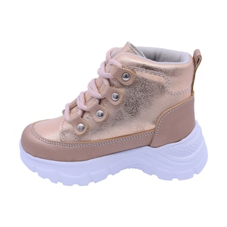 Foto 5 | Foto 5 | Tenis Botín Coqueta y Audaz Oro Rosado Ajuste de Agujeta para Bebé