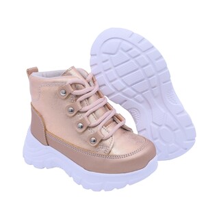 Foto 6 | Foto 6 | Tenis Botín Coqueta y Audaz Oro Rosado Ajuste de Agujeta para Bebé