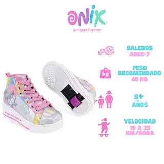 Foto 4 | Foto 4 | Tenis Patín High Onix Unicornio Friends Star Plata