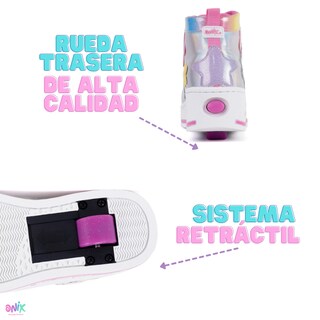 Foto 5 | Foto 5 | Tenis Patín High Onix Unicornio Friends Star Plata