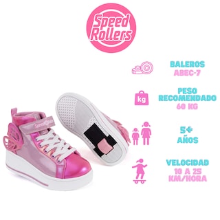 Foto 4 | Foto 4 | Tenis Patín High Speed Rollers Pink Butterfly Roller Rosa