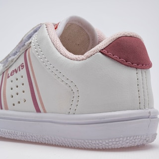 Foto 4 | Foto 4 | Tenis Levi's Blanco y Rosa para Bebé Niña