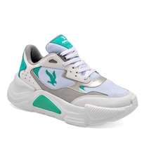 American Fire Tenis Urbano Para Niña Blanco Plata Verde