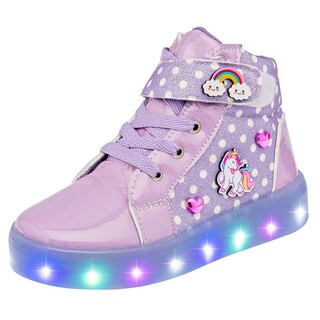 Foto 1 | Foto 1 | Efectos Tenis Urbano Para Niña Lila Charol Blanco, 0, Con Luces