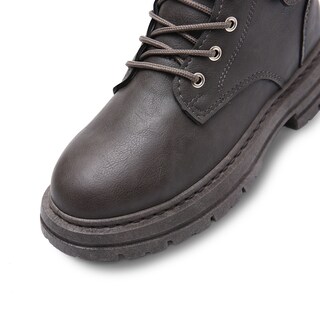 Foto 7 | Foto 7 | Botas Vinil Piel De Uso Rudo Para Hombre Antideslizantes Gris Talla 8