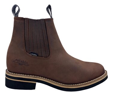 Foto 1 | Foto 1 | Bota Botín Establo Piel Res Suela Goma Modelo 515 Café Crazy