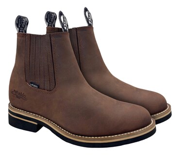 Foto 3 | Foto 3 | Bota Botín Establo Piel Res Suela Goma Modelo 515 Café Crazy