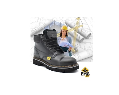 Foto 6 | Foto 6 | Botas de Trabajo Industrial Pma 136 sin Casco Napa Negras
