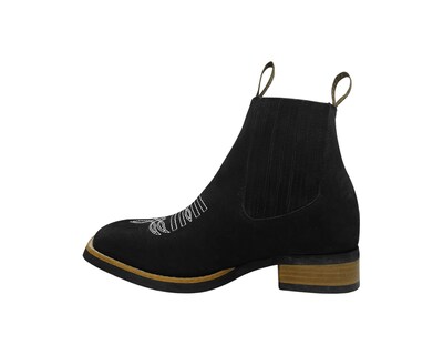 Foto 3 | Foto 3 | Botín Vaquera Guerrero Negro Trébol de Piel para Hombre