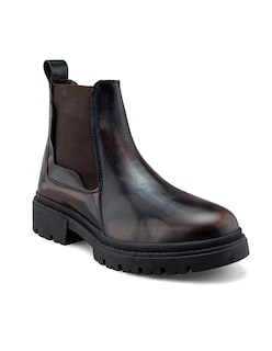 Foto 4 | Foto 4 | Bota Chunky Chelsea En Piel Café Para Hombre Dasalo