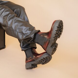 Foto 6 | Foto 6 | Bota Chunky Chelsea En Piel Vino Para Hombre Dasalo