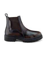 Bota Chunky Chelsea En Piel Café Para Hombre Dasalo