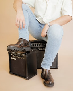 Foto 6 | Foto 6 | Bota Chunky Chelsea En Piel Café Para Hombre Dasalo