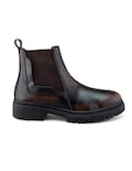 Bota Chunky Chelsea En Piel Café Para Hombre Dasalo