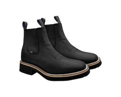 Foto 4 | Foto 4 | Botines Establo 982 de Piel Negro para Hombre