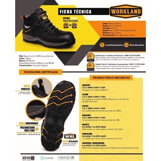 Foto 7 | Foto 7 | Botas Hombre Work Land Industrial Proteccion Nom 113 Negro