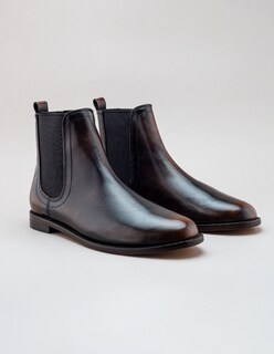 Foto 6 | Foto 6 | Bota Chelsea Café Para Hombre En Piel Con Estilo Formal