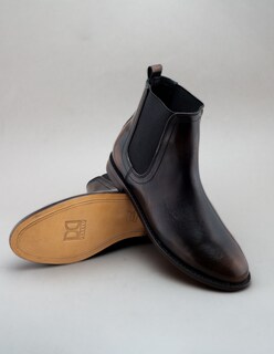 Foto 7 | Foto 7 | Bota Chelsea Café Para Hombre En Piel Con Estilo Formal