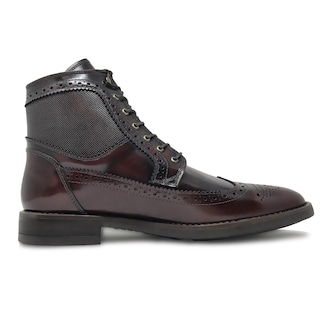 Foto 2 | Foto 2 | Botín Dasalo Bostoniano en Piel Vacuno Camaleón color Vino para Caballero