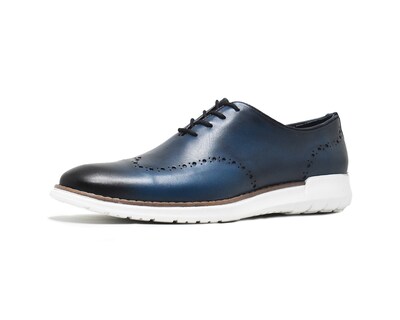 Foto 2 | Foto 2 | Bostoniano Warlock 5039 Azul De Piel Para Hombre