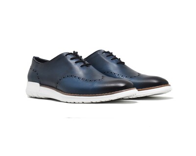 Foto 6 | Foto 6 | Bostoniano Warlock 5039 Azul De Piel Para Hombre