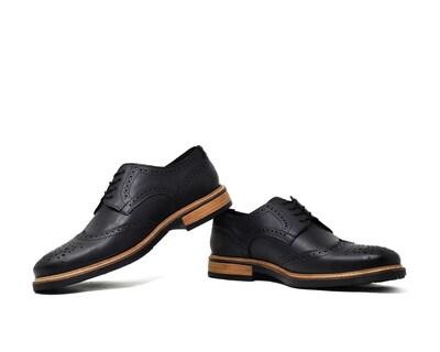 Foto 5 | Foto 5 | Bostoniano Warlock 8003 Negro De Piel Para Hombre