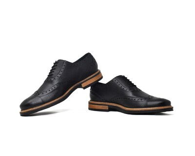 Foto 5 | Foto 5 | Bostoniano Warlock 8004 Negro De Piel Para Hombre