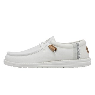 Foto 1 | Foto 1 | Mocasines Hey Dude Wally Break Stitch, Color Blanco, Talla 14, Para Hombre - Venta Internacional.