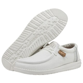 Foto 3 | Foto 3 | Mocasines Hey Dude Wally Break Stitch, Color Blanco, Talla 14, Para Hombre - Venta Internacional.