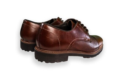 Foto 3 | Foto 3 | Zapato Casual Hombre Benissimo 6505 Piel Café Grabado