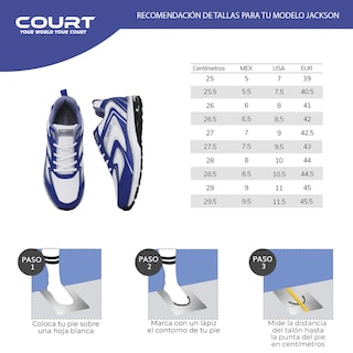 Foto 8 | Foto 8 | Court Jackson Tenis Ultra Cómodo Para Hombre Transpirable Marca