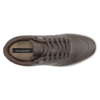 Foto 3 | Foto 3 | Tenis Con Cordones Exterior Piel Vegana Color Café Para Hombre De Rbcollection