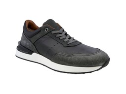 Sneaker Casual De Piel Para Hombre Triples Renens 36058 Negro