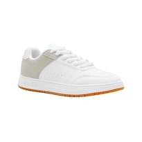 Tenis Charly Para Hombre Outfit Casual Color Blanco Beige Blanco