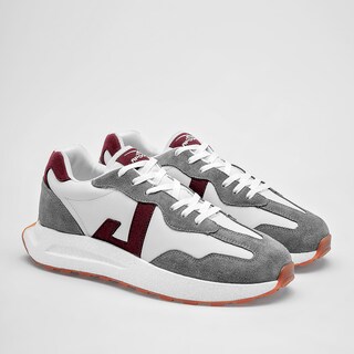 Foto 2 | Foto 2 | Apoort Tenis Urbano Para Hombre Blanco Gris Vino