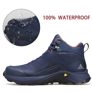 Foto 2 | Foto 2 | Botas De Senderismo Humtto Para Hombre, Todo Terreno, Impermeables, Color Azul, Talla 13 - Venta Internacional.