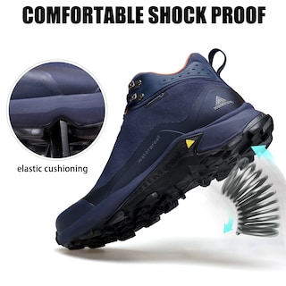 Foto 5 | Foto 5 | Botas De Senderismo Humtto Para Hombre, Todo Terreno, Impermeables, Color Azul, Talla 13 - Venta Internacional.
