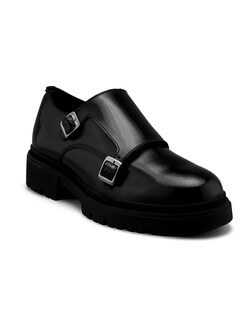 Foto 4 | Foto 4 | Monkstrap En Piel Vacuno Negro Con Suela Gruesa Para Hombre