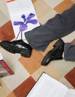 Foto 7 | Foto 7 | Monkstrap En Piel Vacuno Negro Con Suela Gruesa Para Hombre