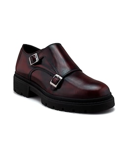Foto 7 | Foto 7 | Monkstrap En Piel Vacuno Vino Con Suela Gruesa Para Hombre