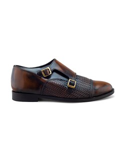 Foto 2 | Foto 2 | Zapato Monkstrap De Piel Grabada Para Hombre Con Doble Hebilla