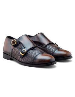 Foto 6 | Foto 6 | Zapato Monkstrap De Piel Grabada Para Hombre Con Doble Hebilla