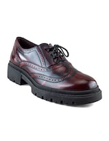 Bostoniano De Piel Vacuno Vino Con Suela Gruesa Para Hombre