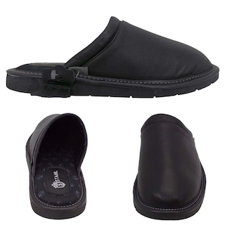 Foto 2 | Foto 2 | Pantuflas De Piel Salto De Cama Para Hombre Marca Stahl Modelo 1810 Color Negro