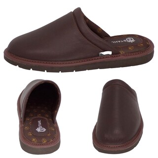 Foto 2 | Foto 2 | Pantuflas De Piel Salto De Cama Para Hombre Marca Stahl Modelo 1810 Color Moka