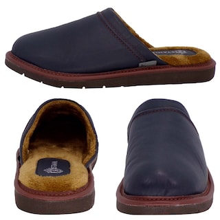 Foto 2 | Foto 2 | Pantuflas De Piel Salto De Cama Para Hombre Marca Stahl Modelo 4747 Color Marino